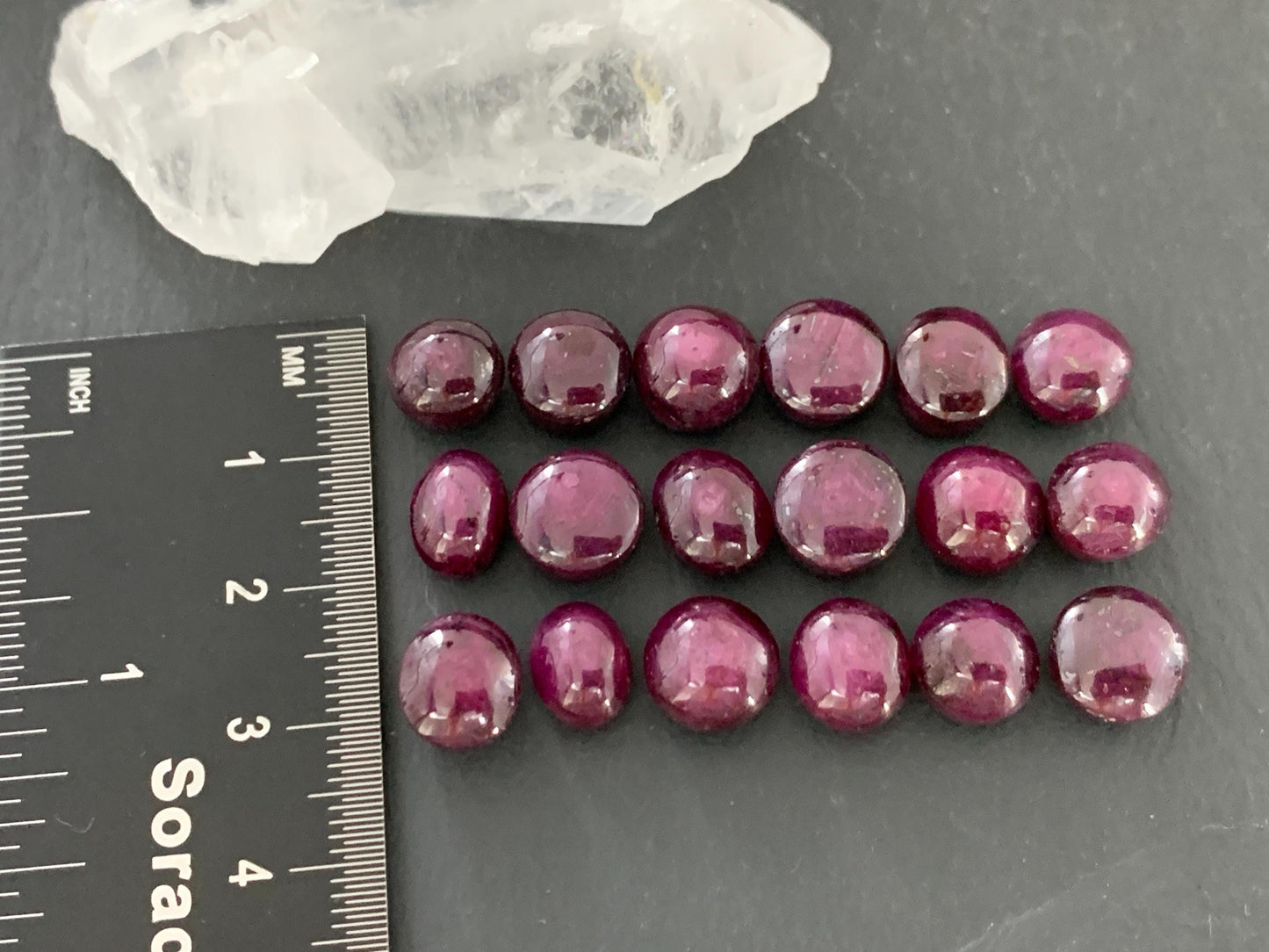 Ruby cabochon 8-9mm long