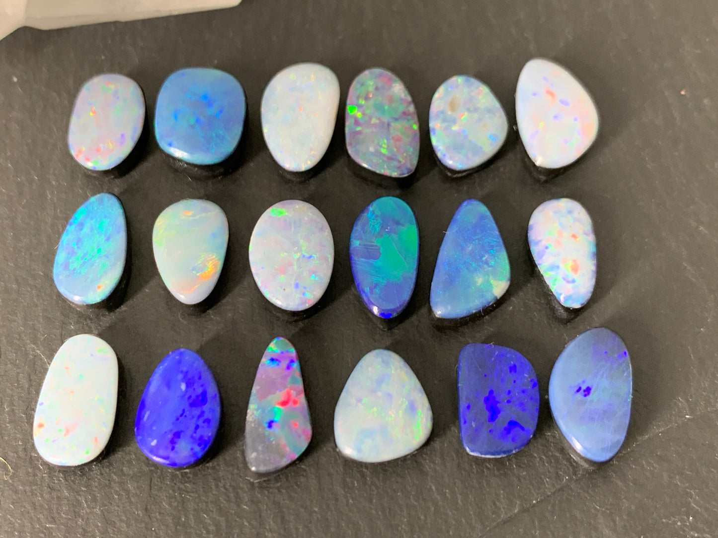 Australian Opal doublet 10-12mm long cabochon