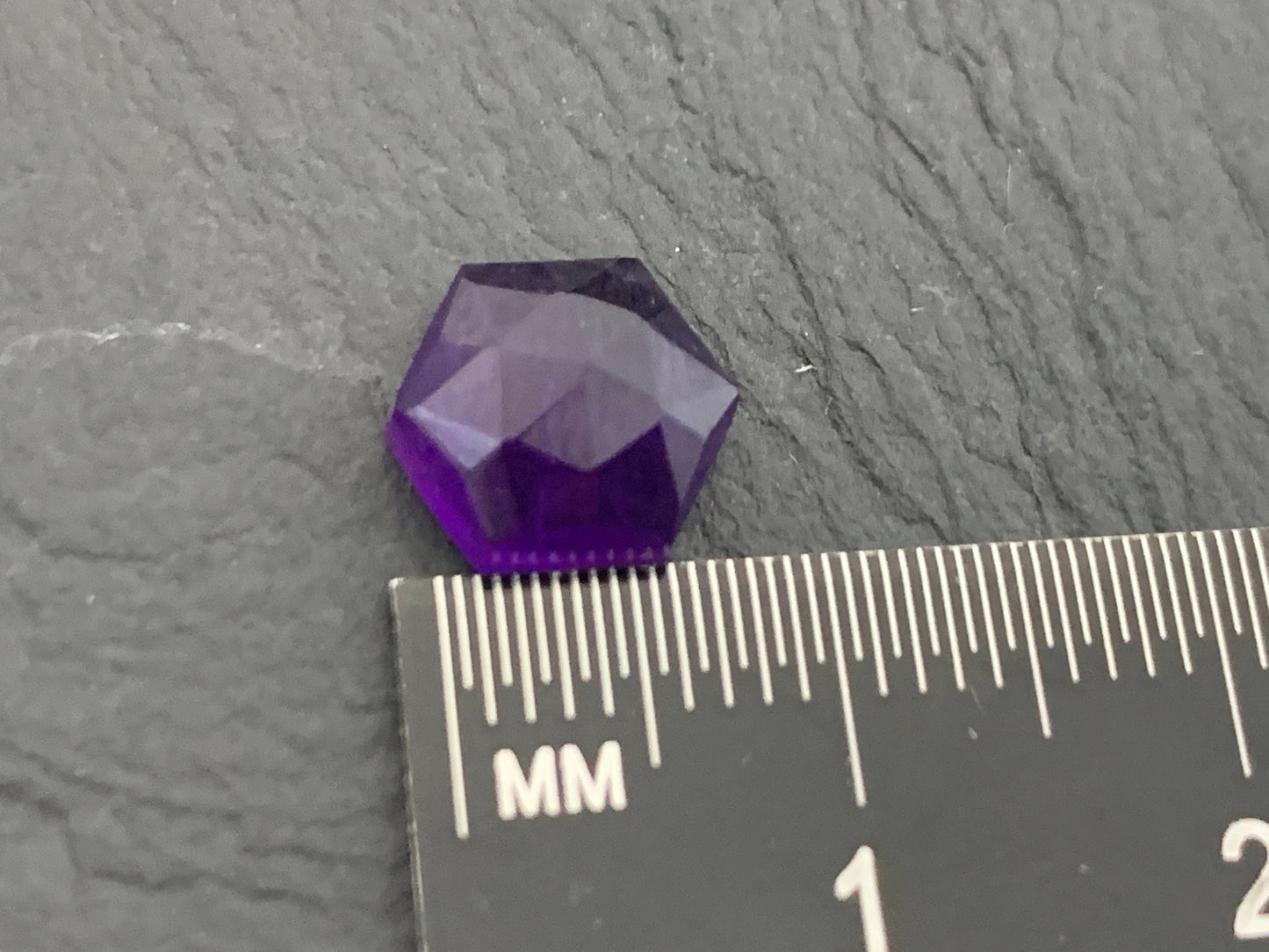 Faceted Amethyst Hexagon 8mm Cabochon