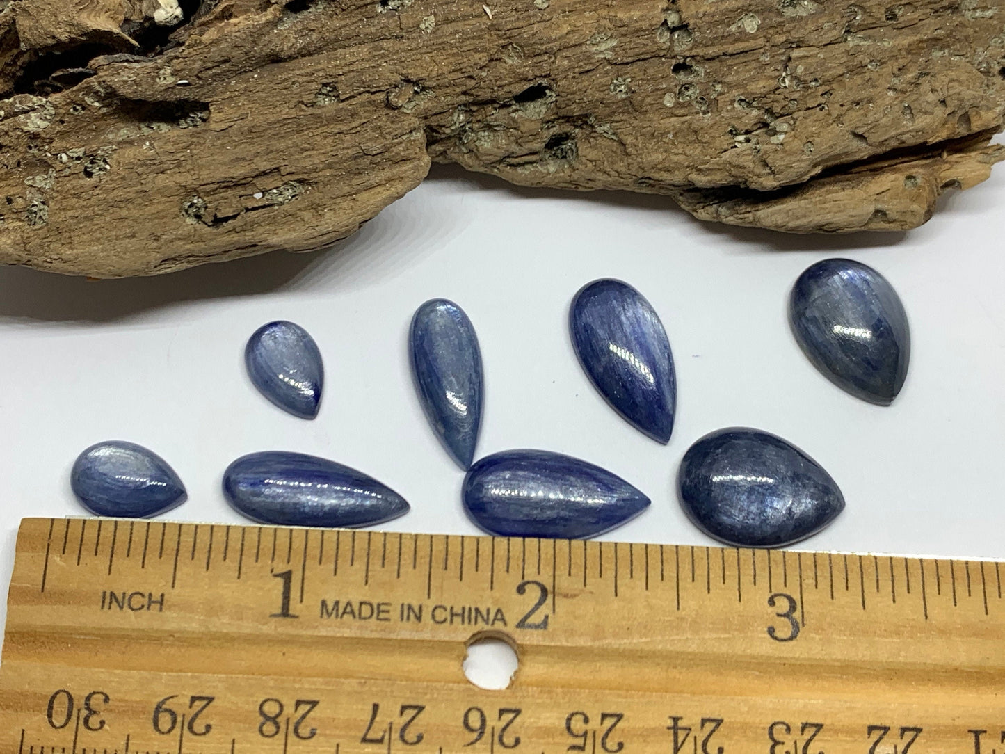 Kyanite pear cabochon