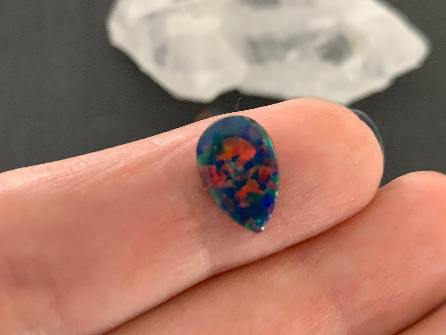 Aurora Opal cabochon - Doublet cabochons