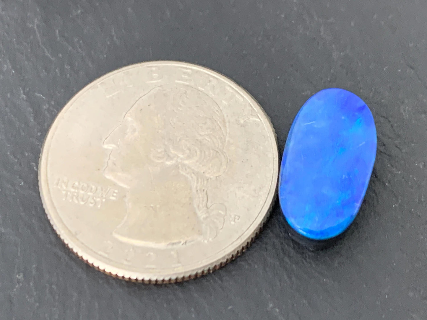 Australian Opal doublet 8x16x5mm cabochon