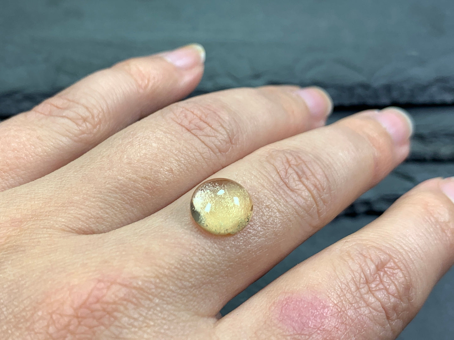 Citrine round 10mm cabochon - Calibrated cabochons