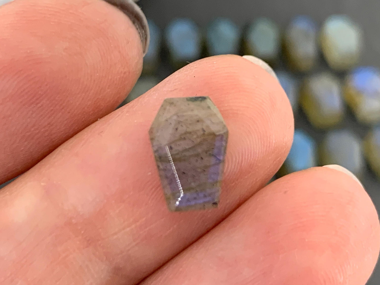 Labradorite Coffin 7x10mm Cabochon - Small Earrings Size Coffins