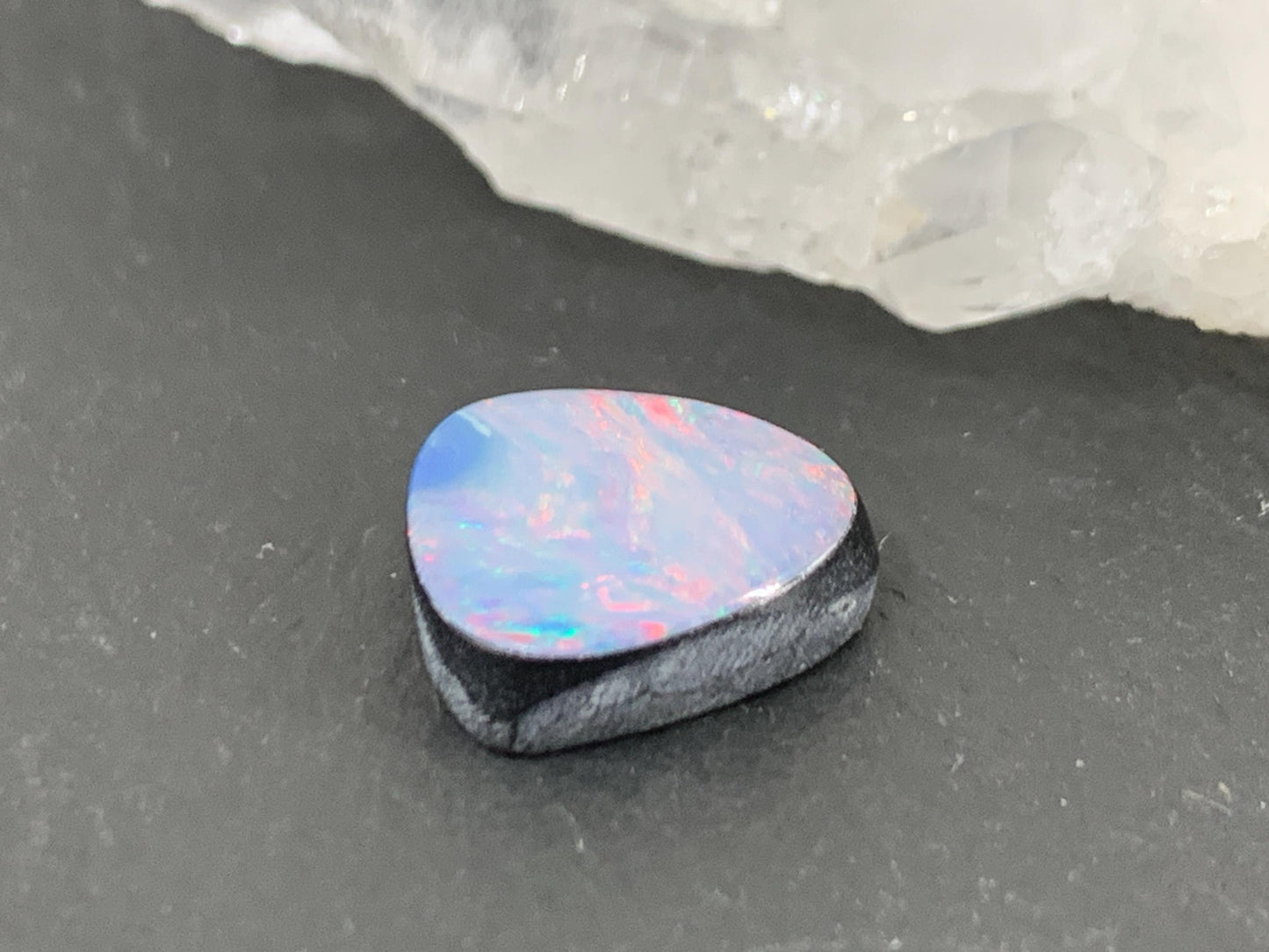 Australian Opal Doublet Cabochon 10x11x3mm - Natural Free Form Gemstone