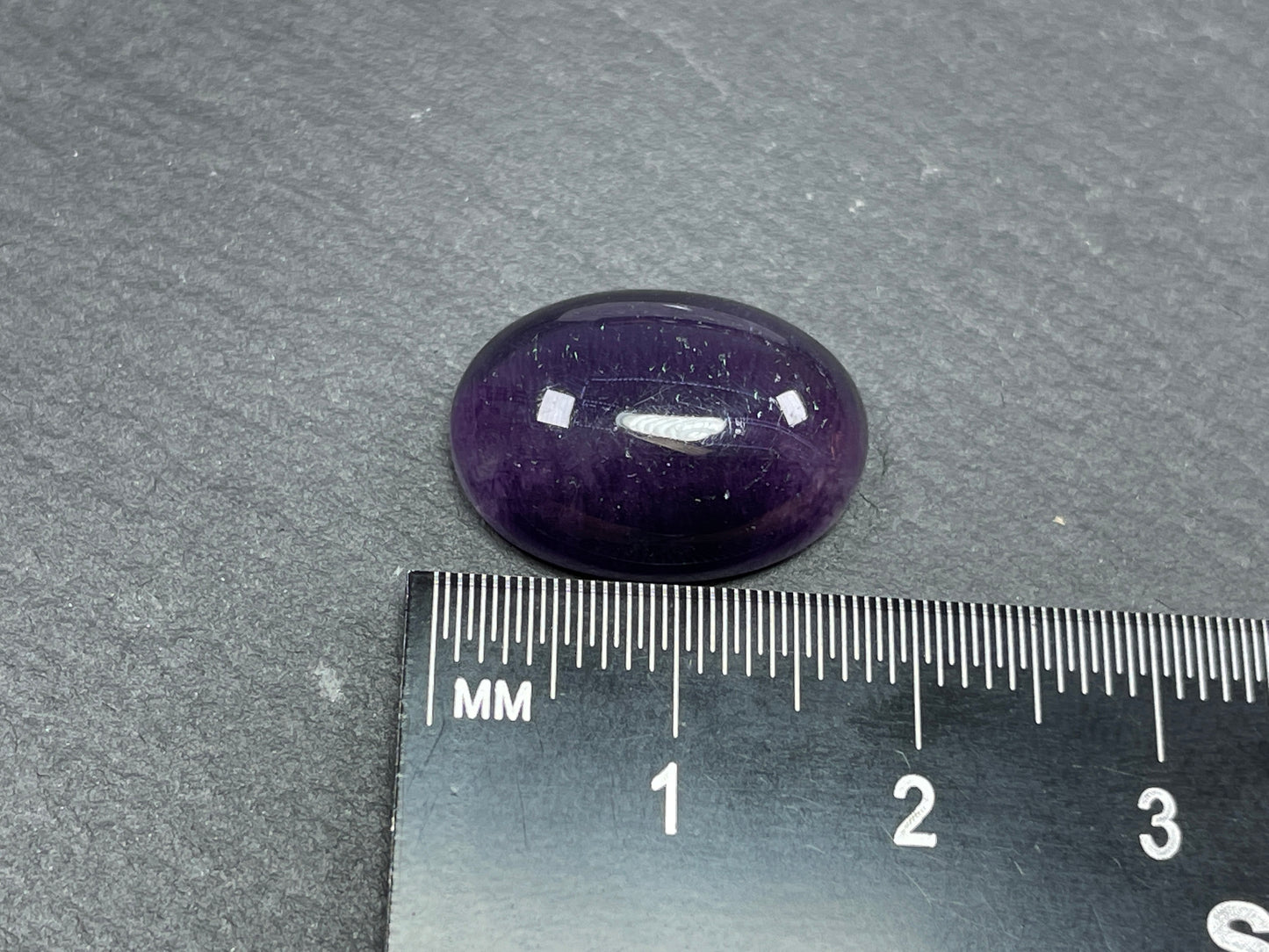 Purple Fluorite oval 13x18mm Cabochon - Calibrated Cabochons