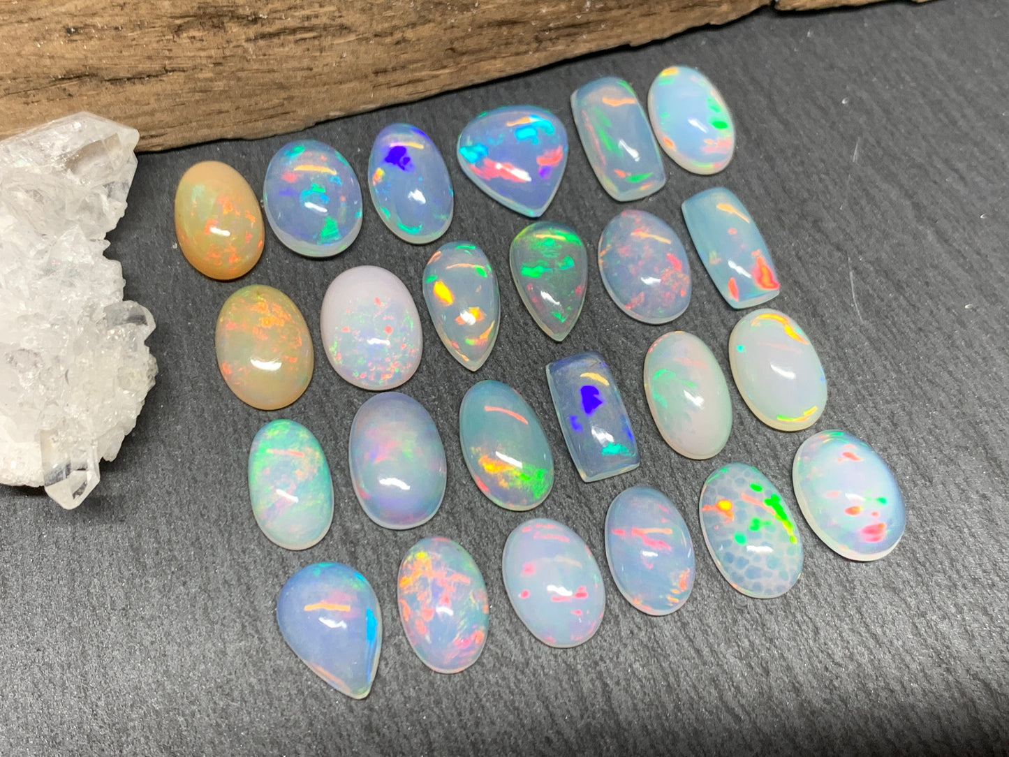 Ethiopian Opal 11-12mm long cabochon