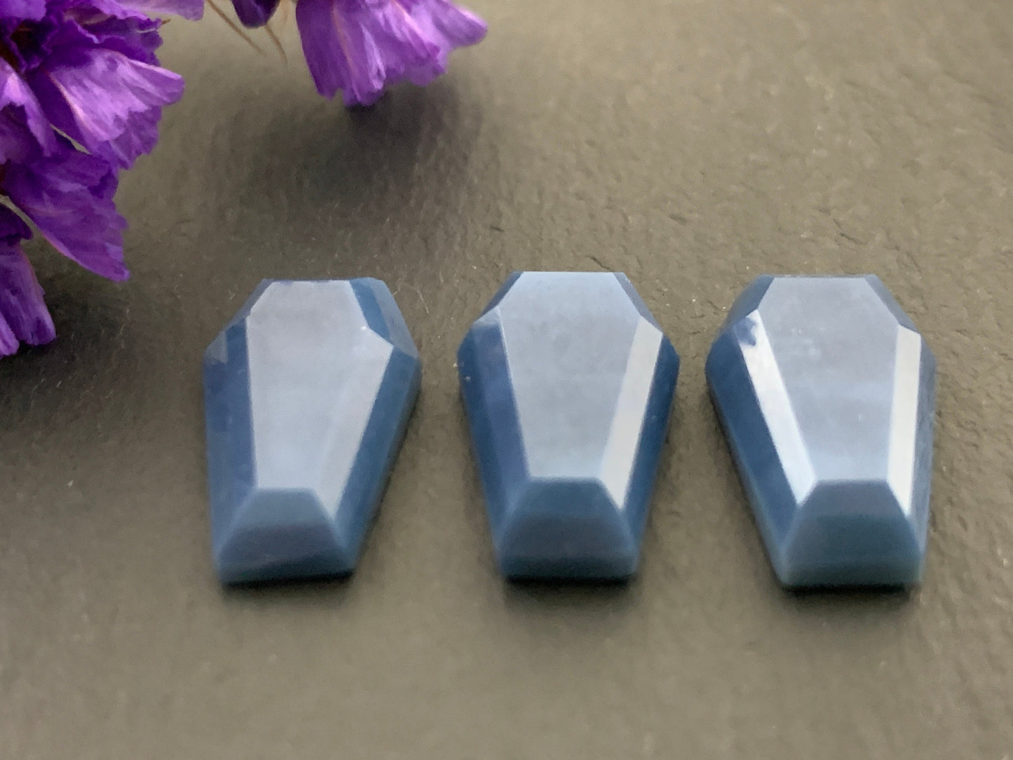 Blue Opal Coffin 10x16mm cabochon