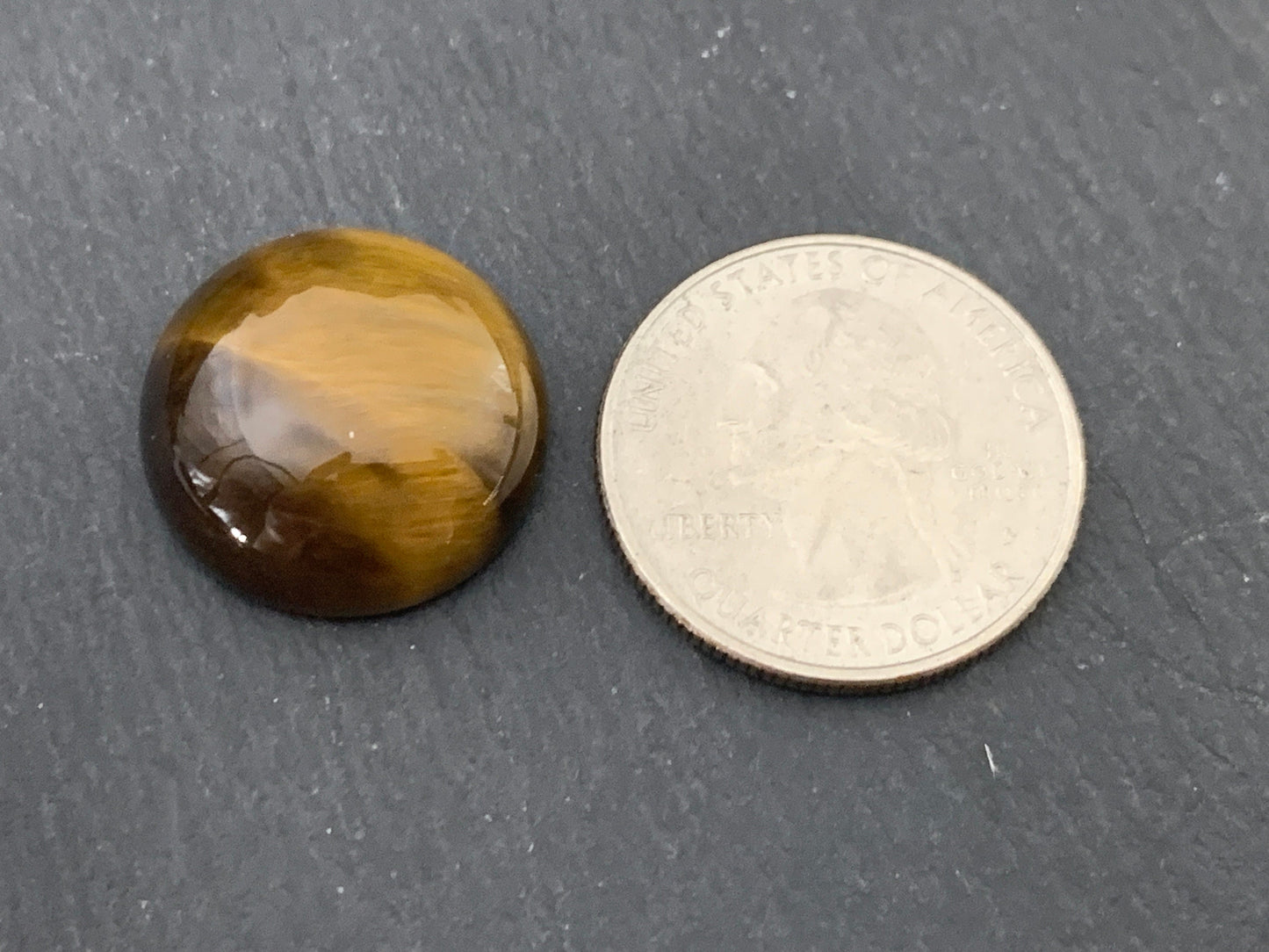 Tiger Eye round 20mm cabochon - Calibrated cabochons