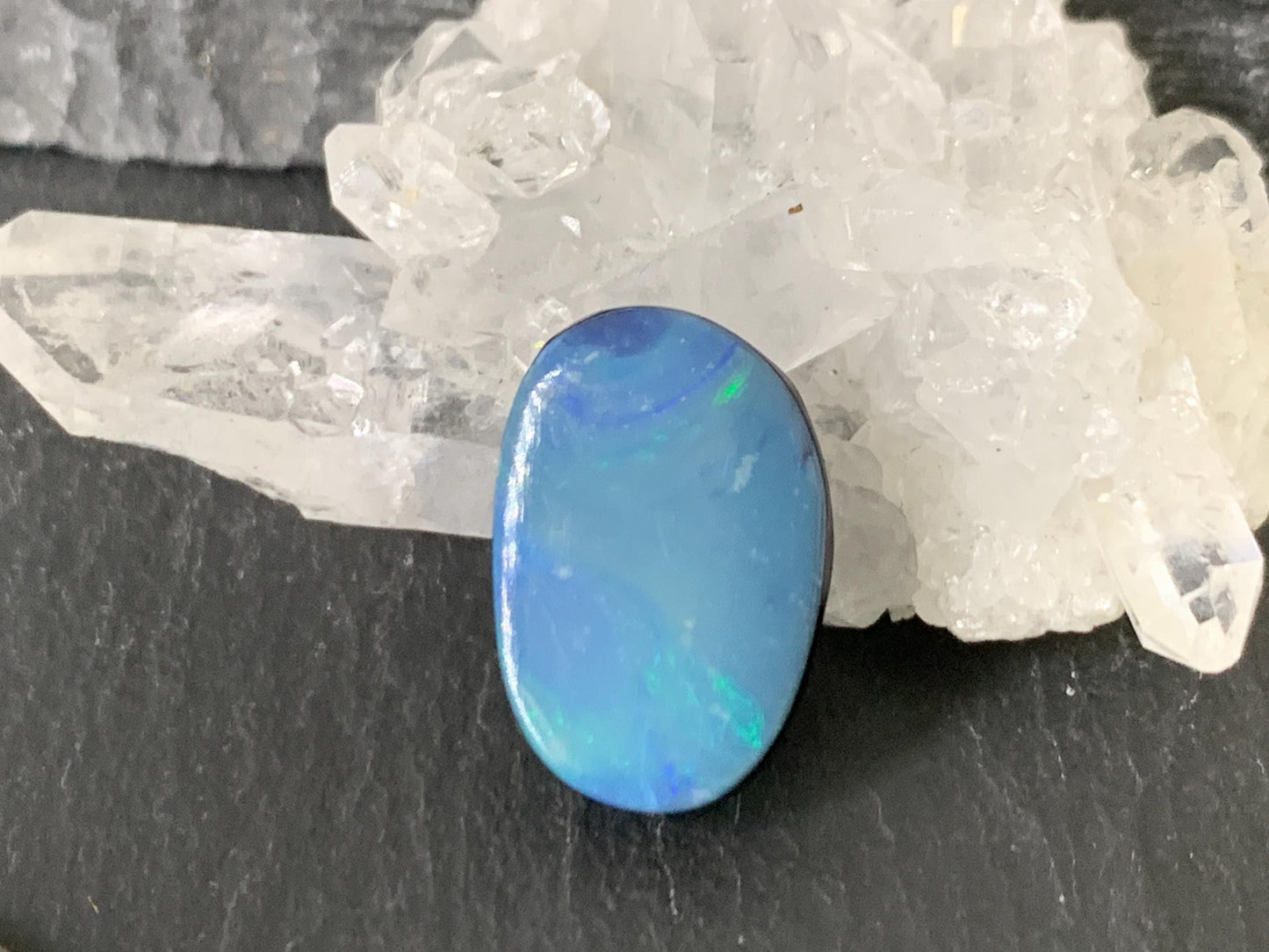 Australian Opal doublet 10.5x15x4.5mm cabochon