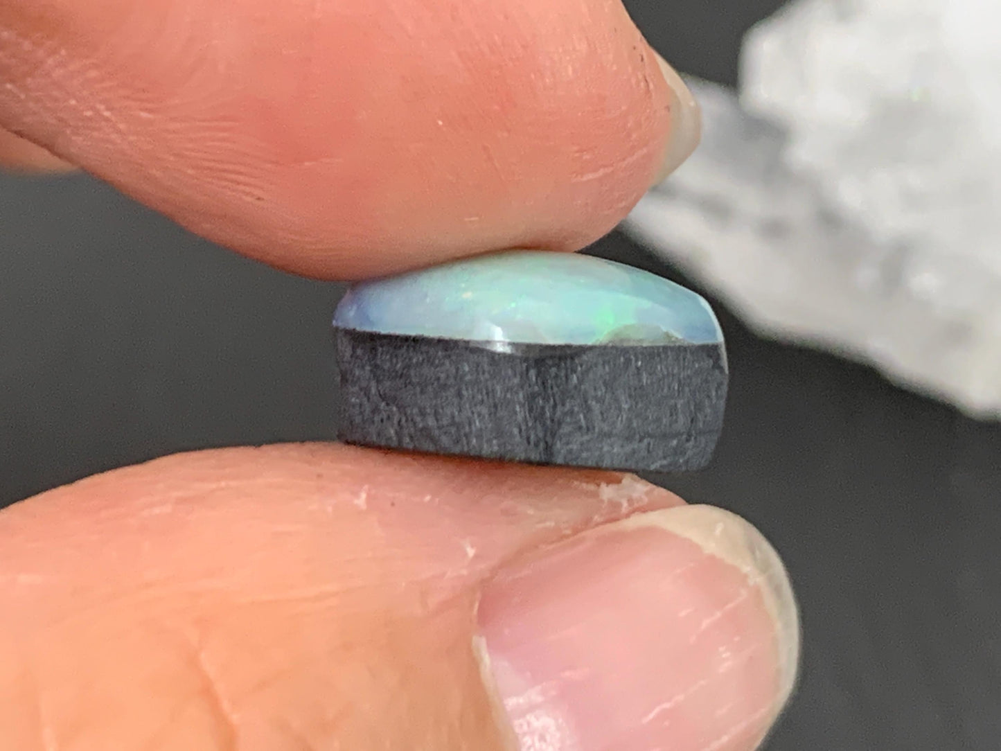 Australian Opal Doublet 11x11x6mm Free Form Cabochon - Natural Gemstone
