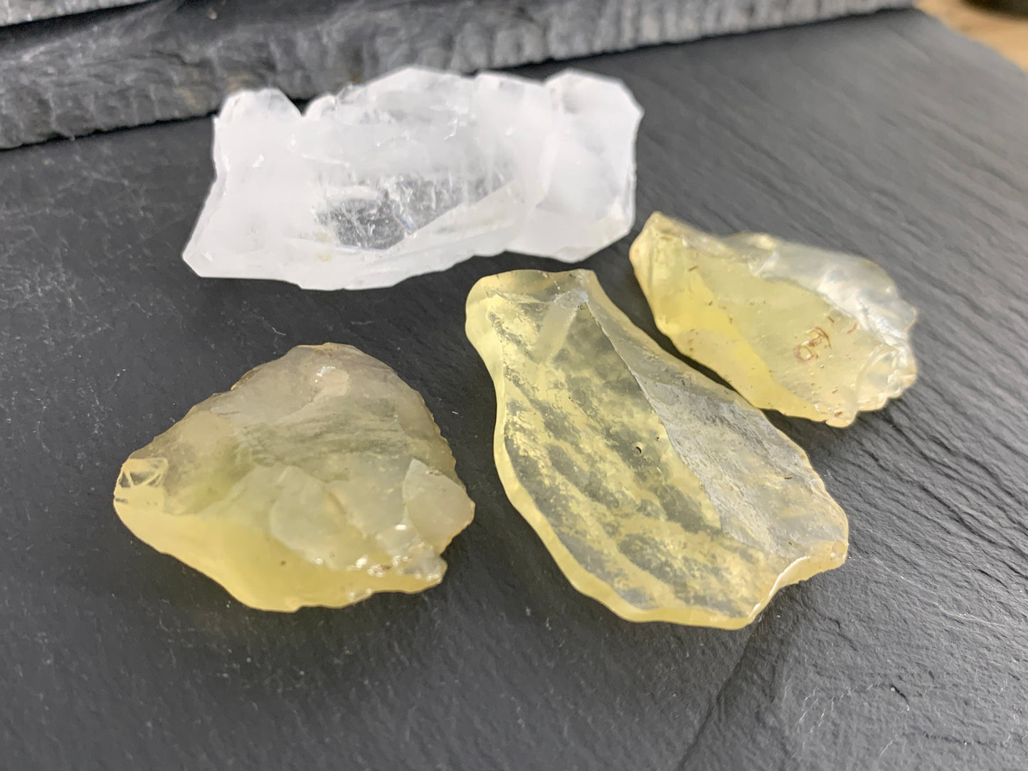 Drilled Libyan Desert Glass 33-42mm long