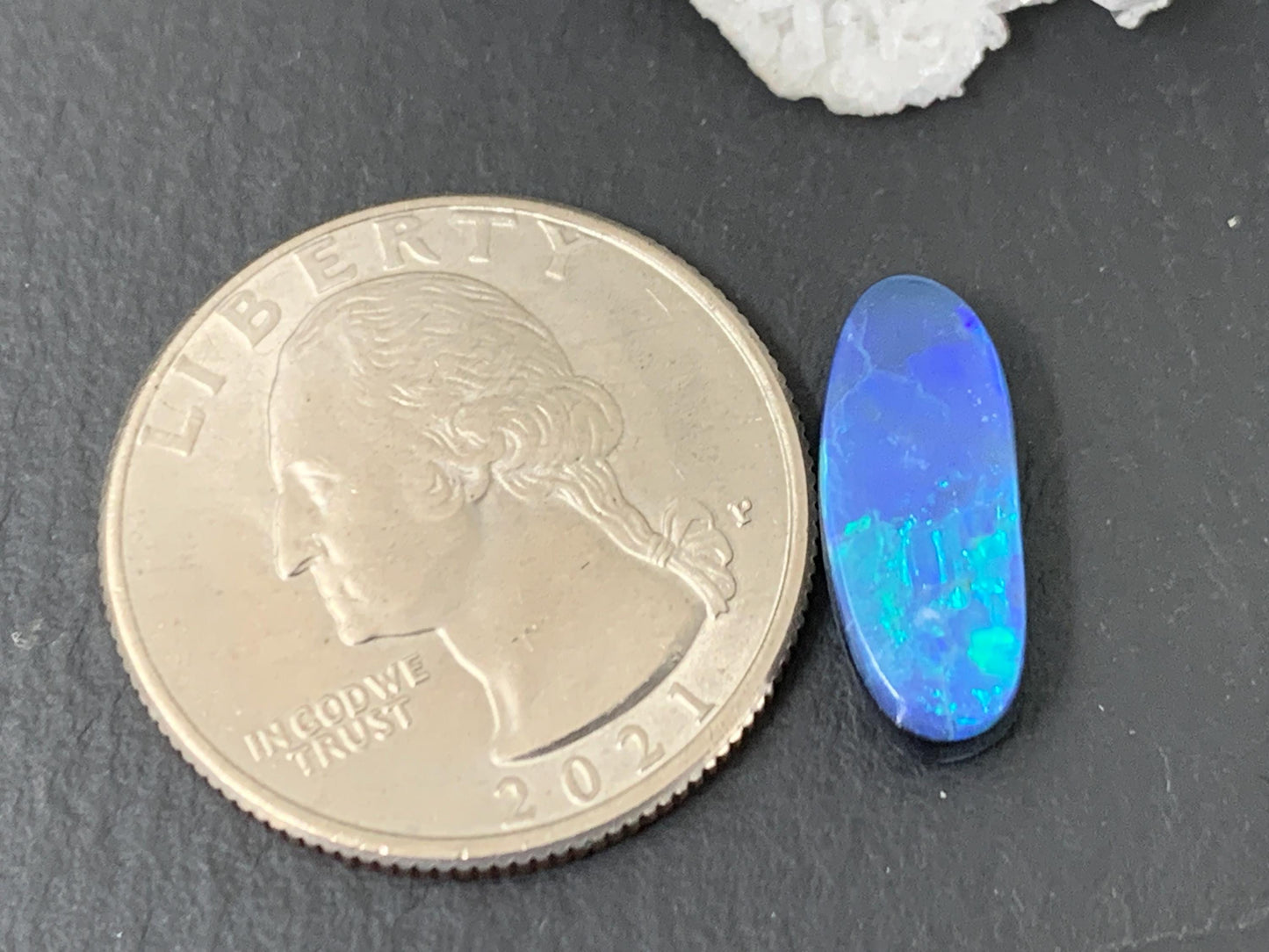 Australian Opal Doublet Natural 6x16x4mm Cabochon Free Form Opal Stone