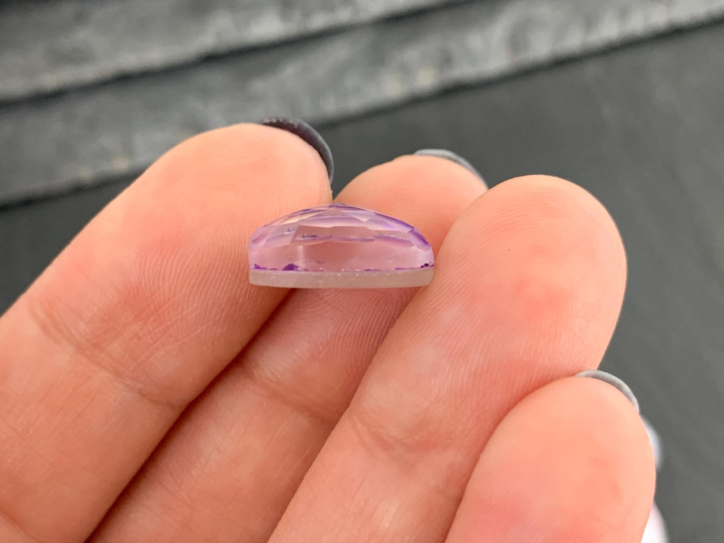 Faceted Aurora Opal oval 10x14mm cabochons - Doublet cabochons