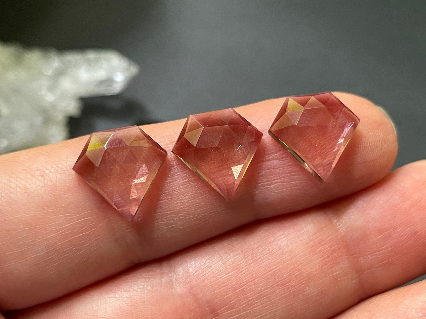 Faceted color changing Alexandrite 12mm cabochon - Cabochons are calibrated