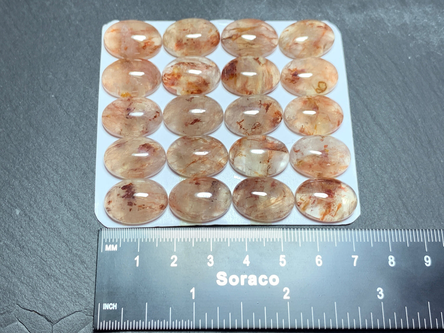 Blood Quartz oval 13x18mm Cabochon | Calibrated Cabochons
