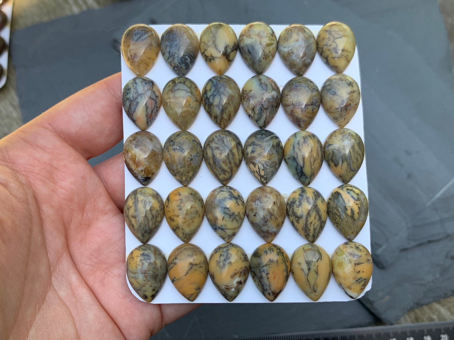 Opalite pear 13x18mm cabochon - Calibrated cabochons