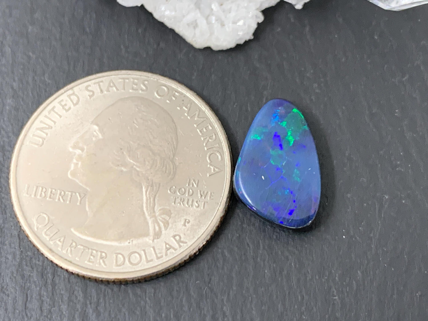 Australian Opal doublet 9x15x3mm cabochon
