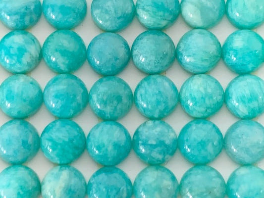 Amazonite round 8mm Cabochon - Calibrated cabochons