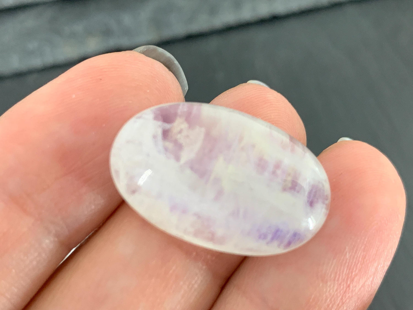 Rainbow Moonstone 24x15x7mm cabochon