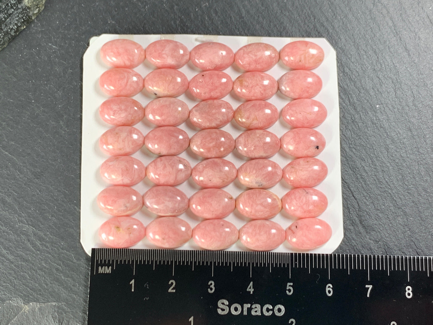 Rhodochrosite oval 8x12mm cabochons - Calibrated cabochons