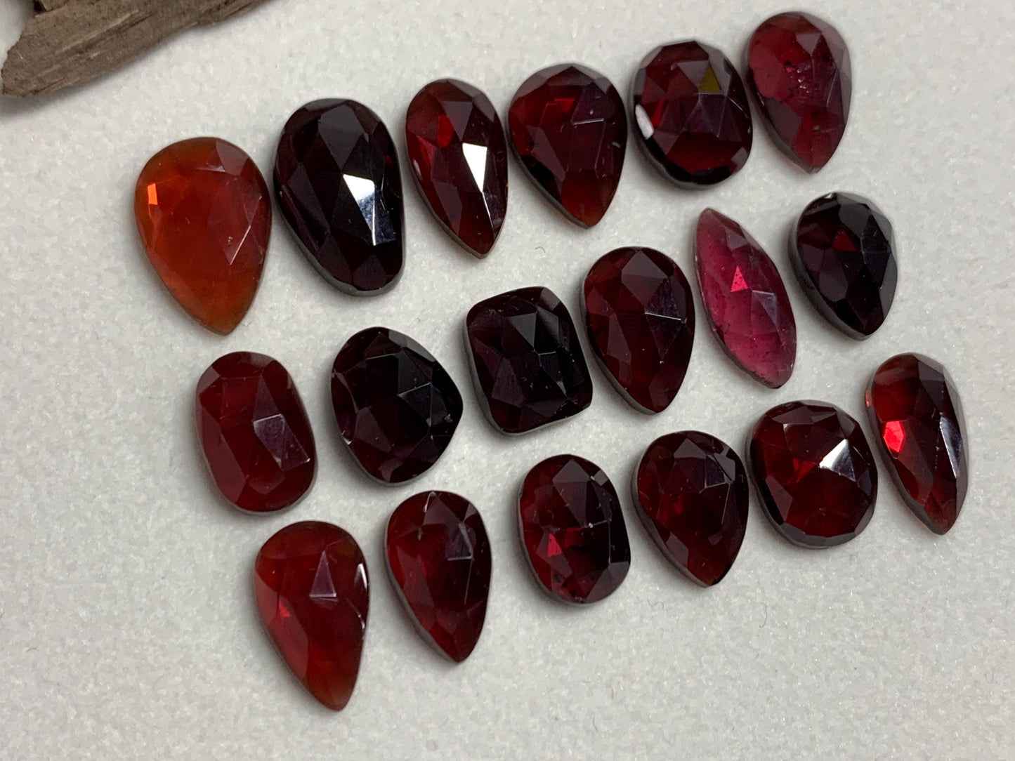 Faceted Garnet 11-16mm cabochon