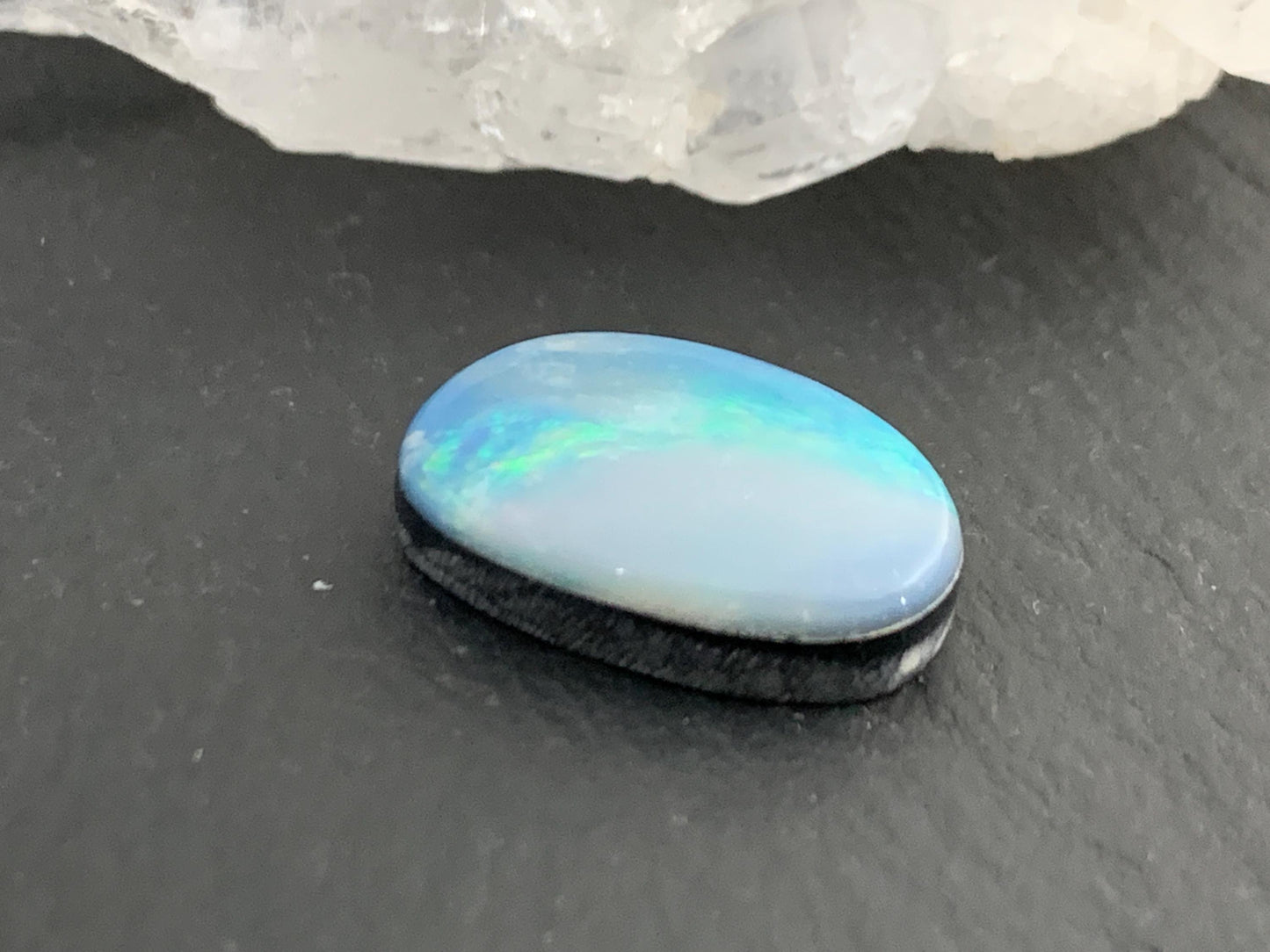 Australian Opal doublet 9x14x4mm cabochon