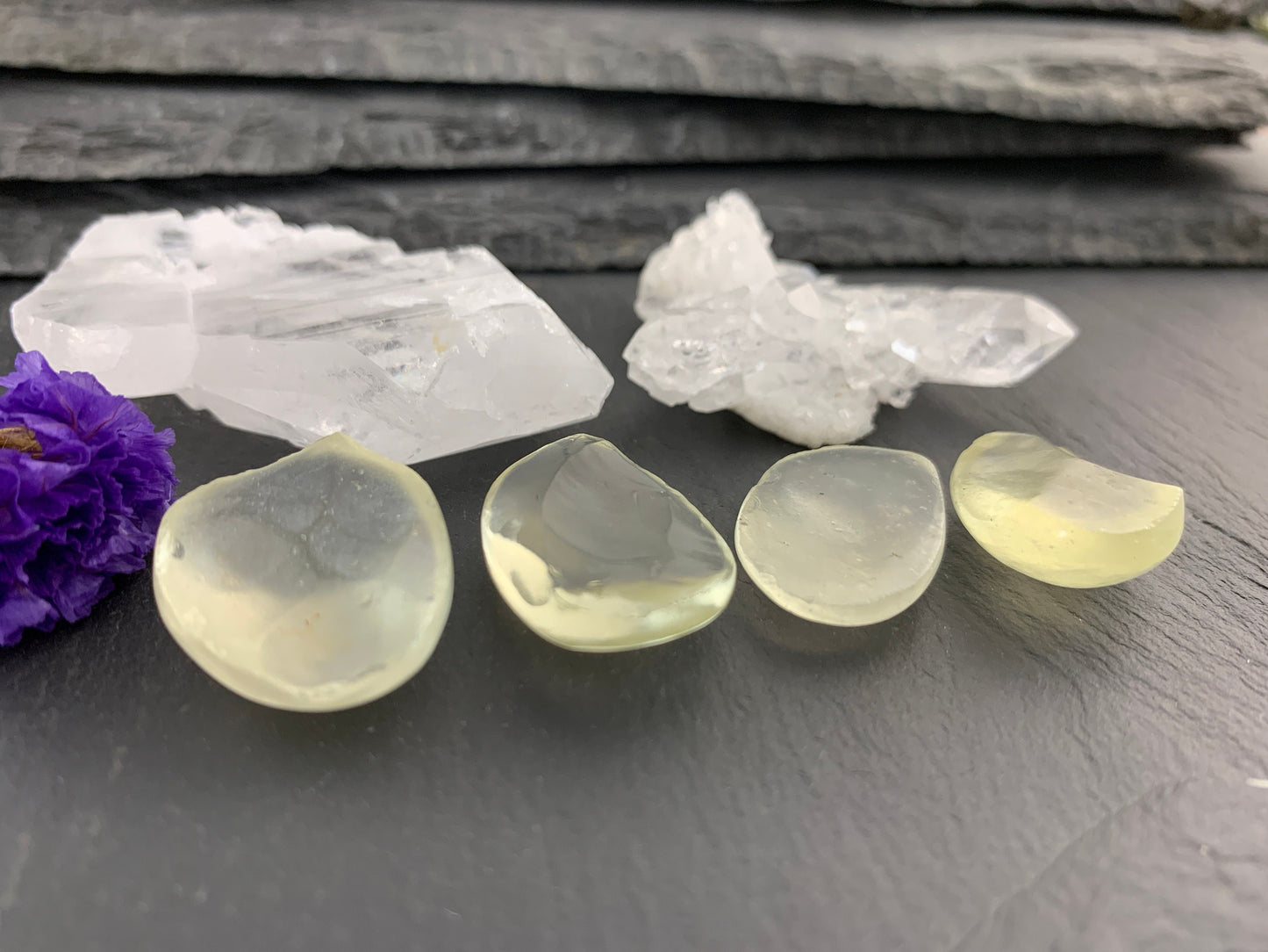 Libyan Desert Glass 19-23mm long cabochon