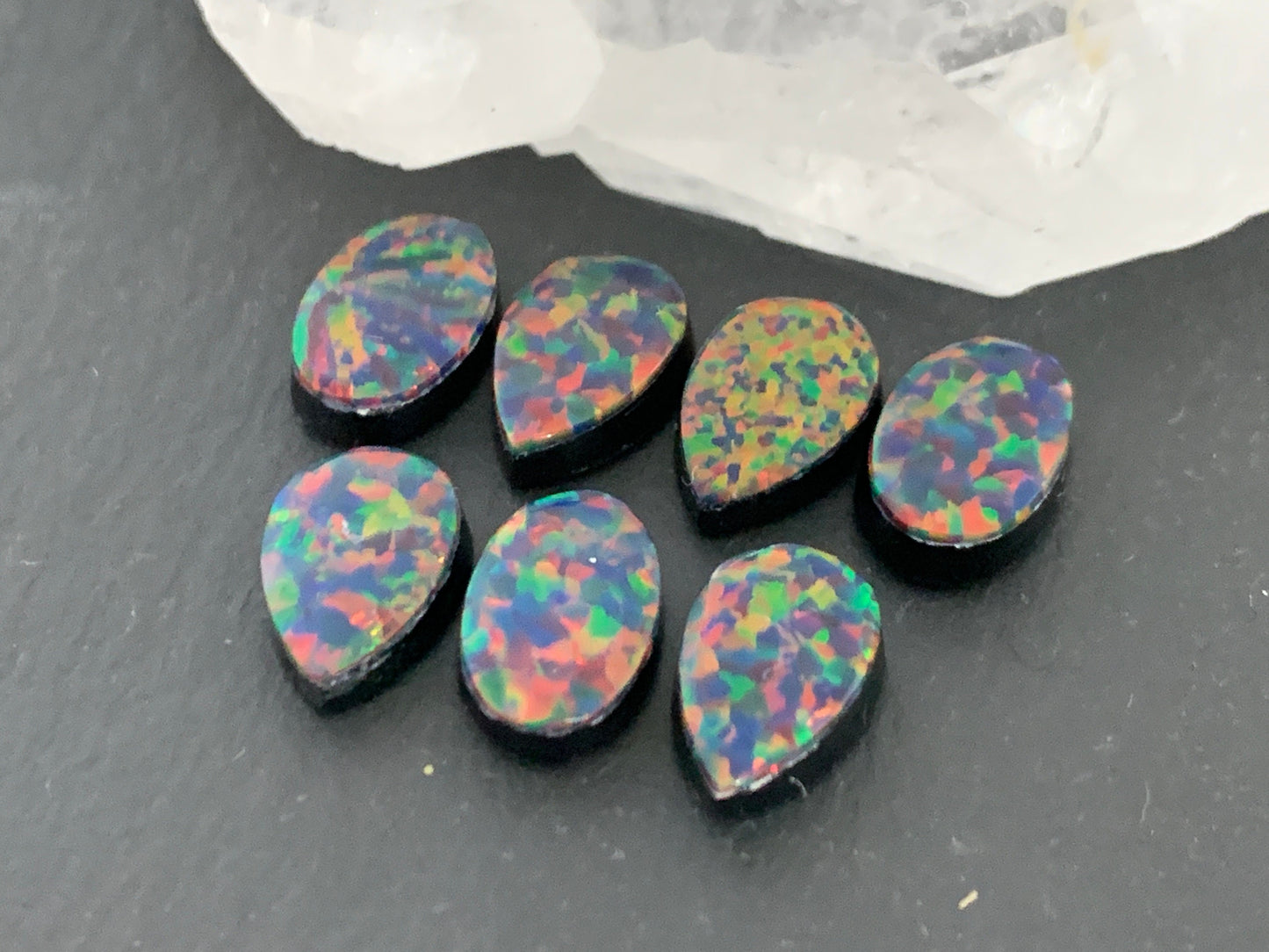 Aurora Opal cabochon - Doublet cabochons