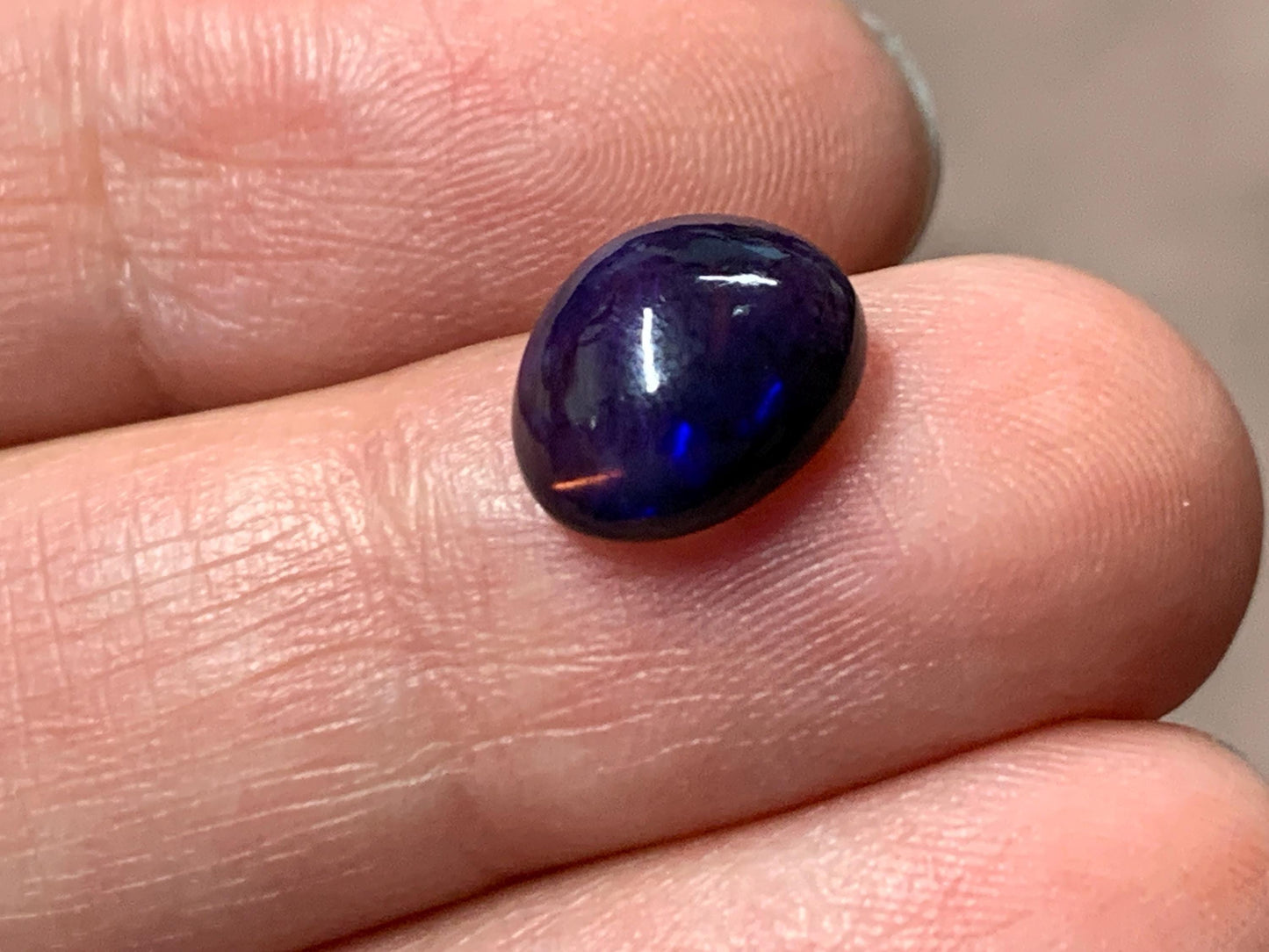 Black Ethiopian Opal oval 8x10x5mm cabochon