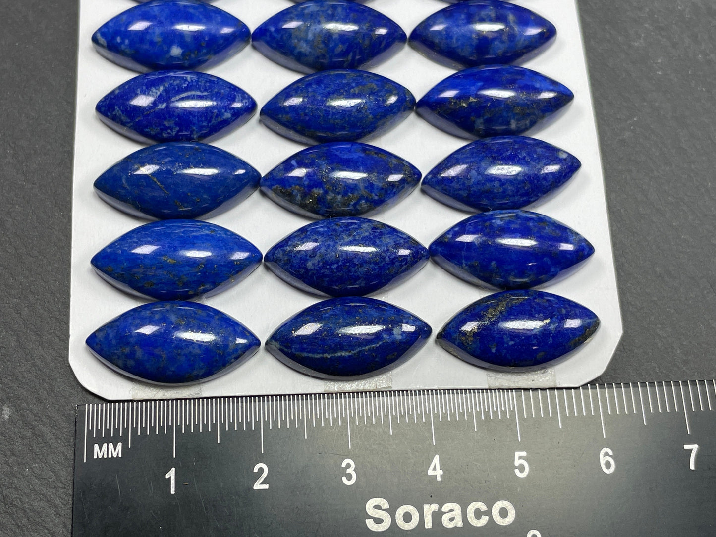 Lapis Lazuli marquise 10x20mm cabochon - Calibrated cabochons