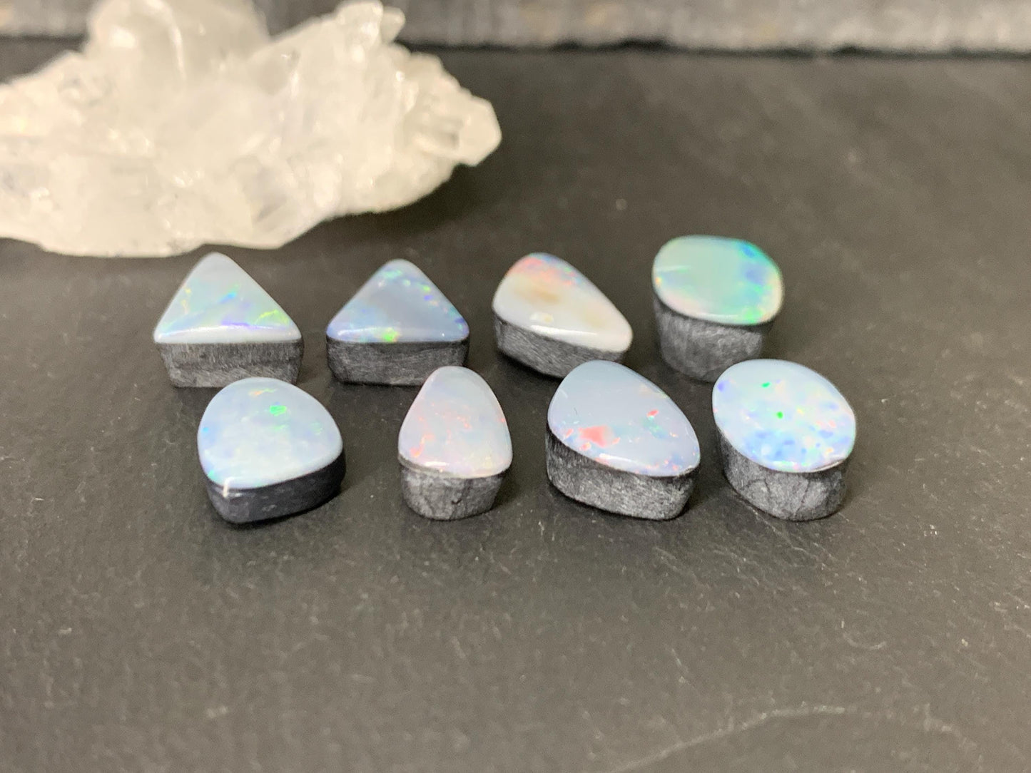 Australian Opal doublet 9-12mm long cabochon