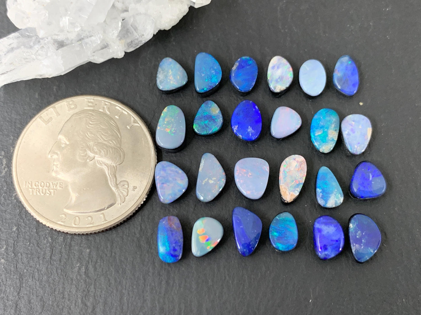 Australian Opal Doublet 6-8mm long cabochon