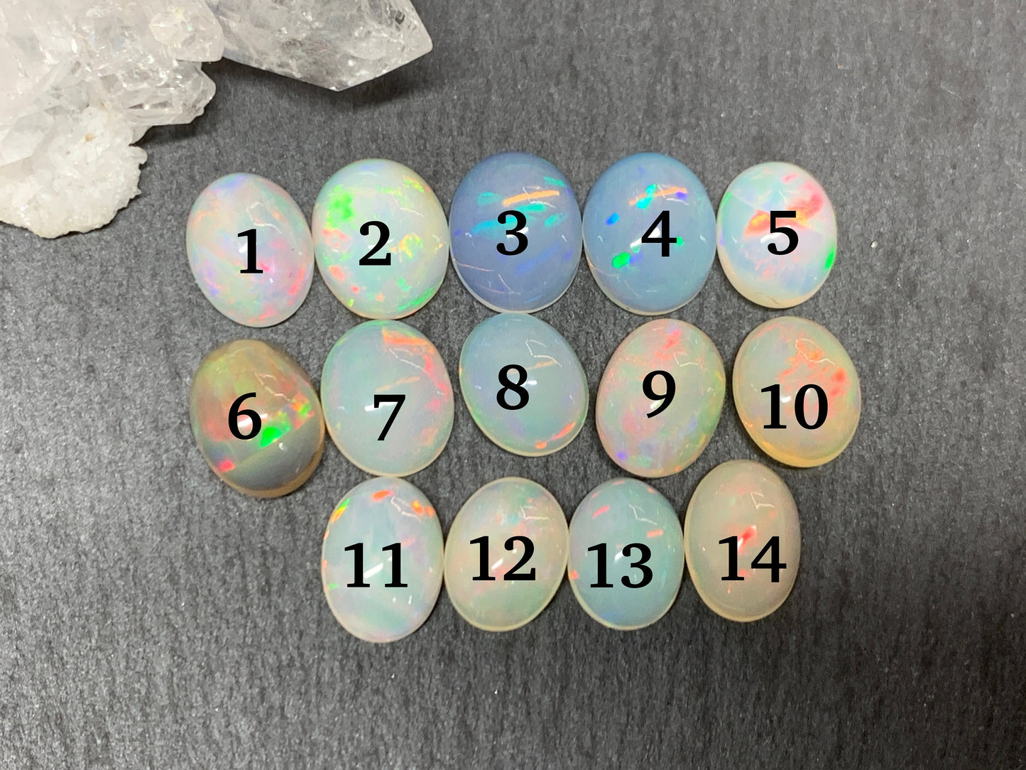 Ethiopian Opal oval 10mm long cabochon