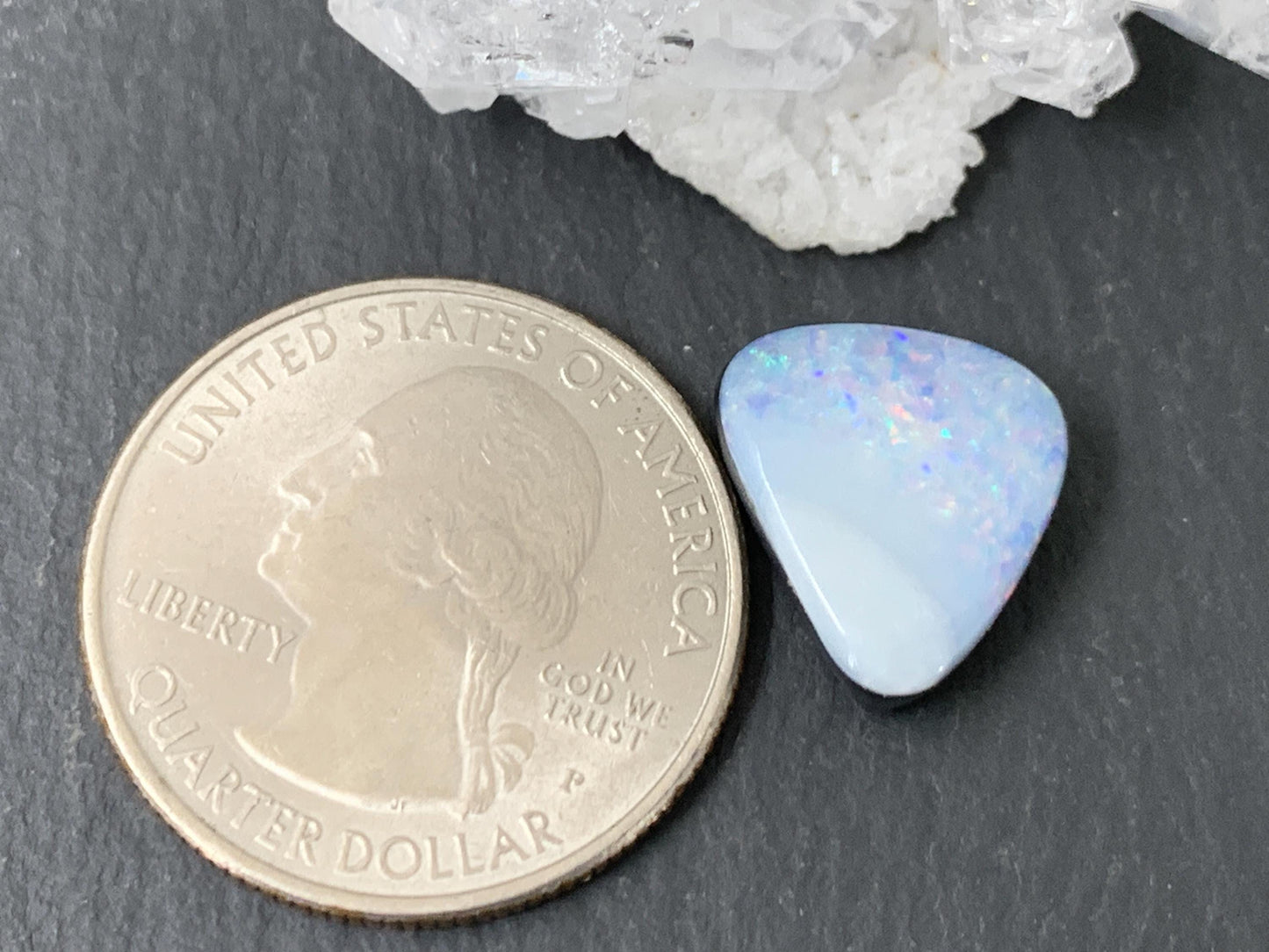 Australian Opal doublet 13x14x5mm cabochon