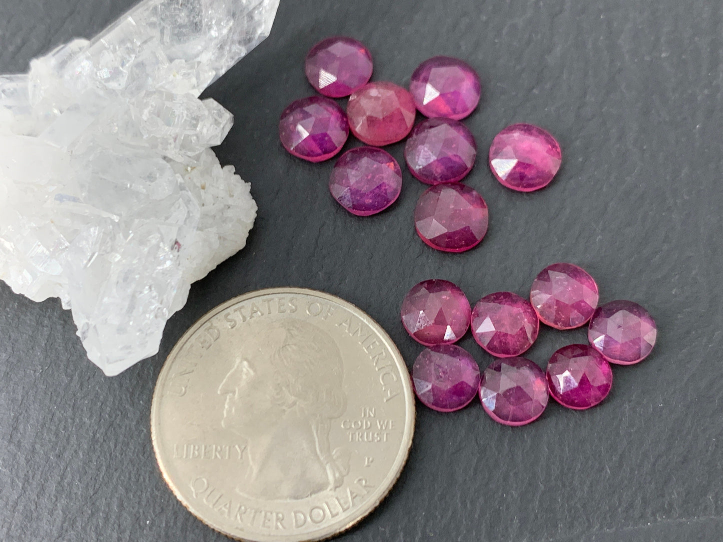 Faceted Thailand Sapphire round 6mm, 7mm cabochon
