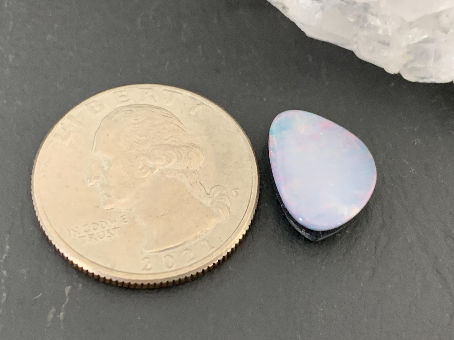 Australian Opal doublet 11x15x4mm cabochon