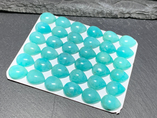 Amazonite pear 10x12mm cabochon - Calibrated cabochons