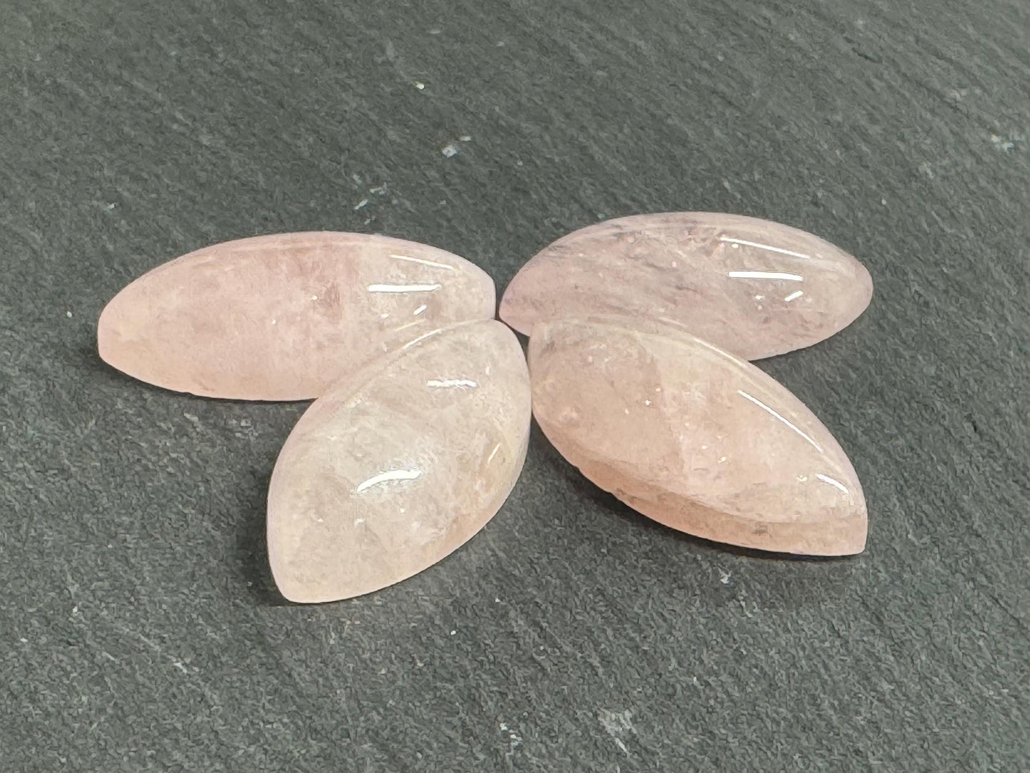 Pink Morganite marquise 10x20mm cabochon - Calibrated cabochons