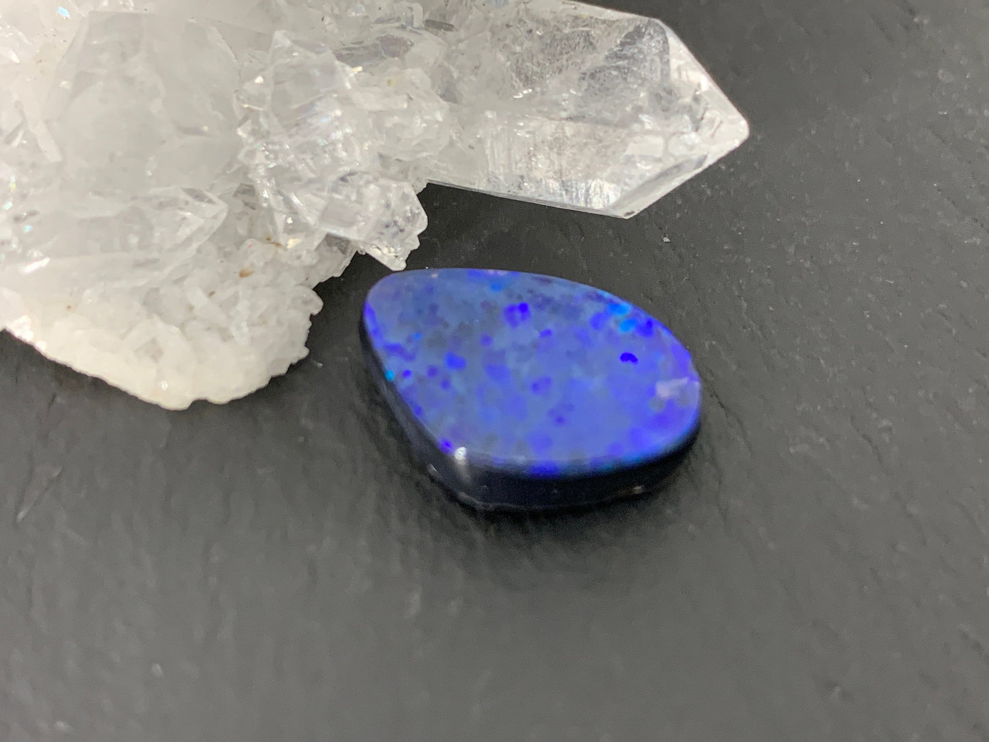 Australian Opal doublet 12x16x4mm cabochon
