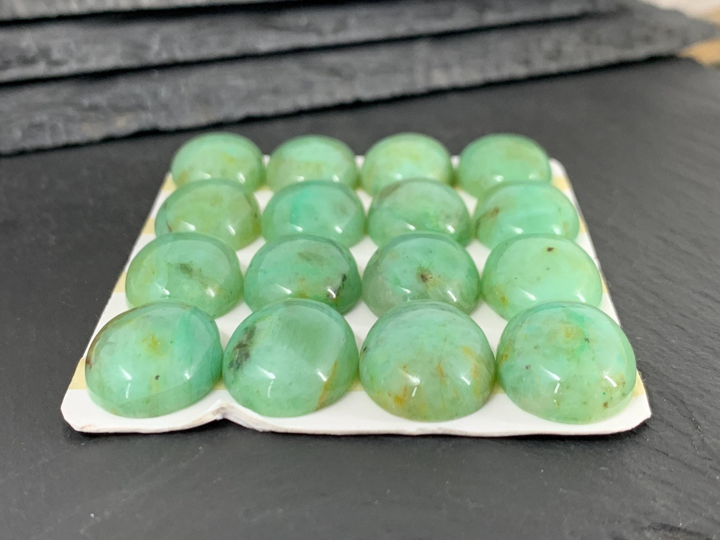 Chrysocolla Quartz oval 15x20mm cabochon - Calibrated cabochons