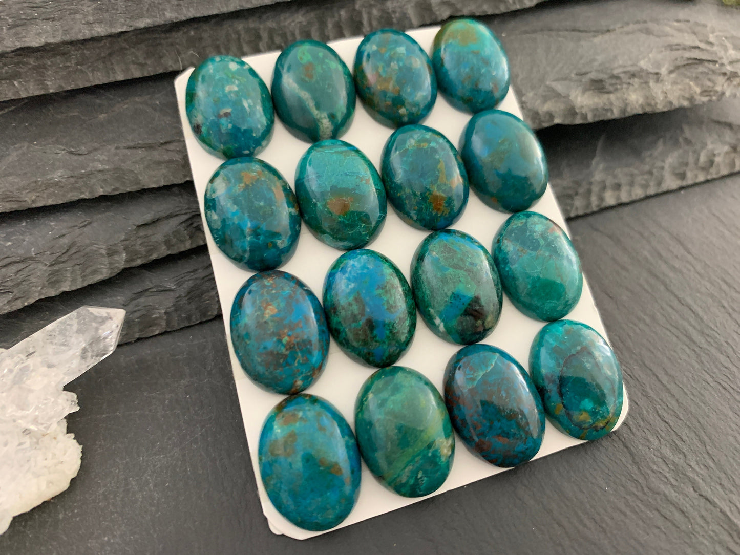 Chrysocolla oval 15x20mm cabochon - Calibrated cabochons