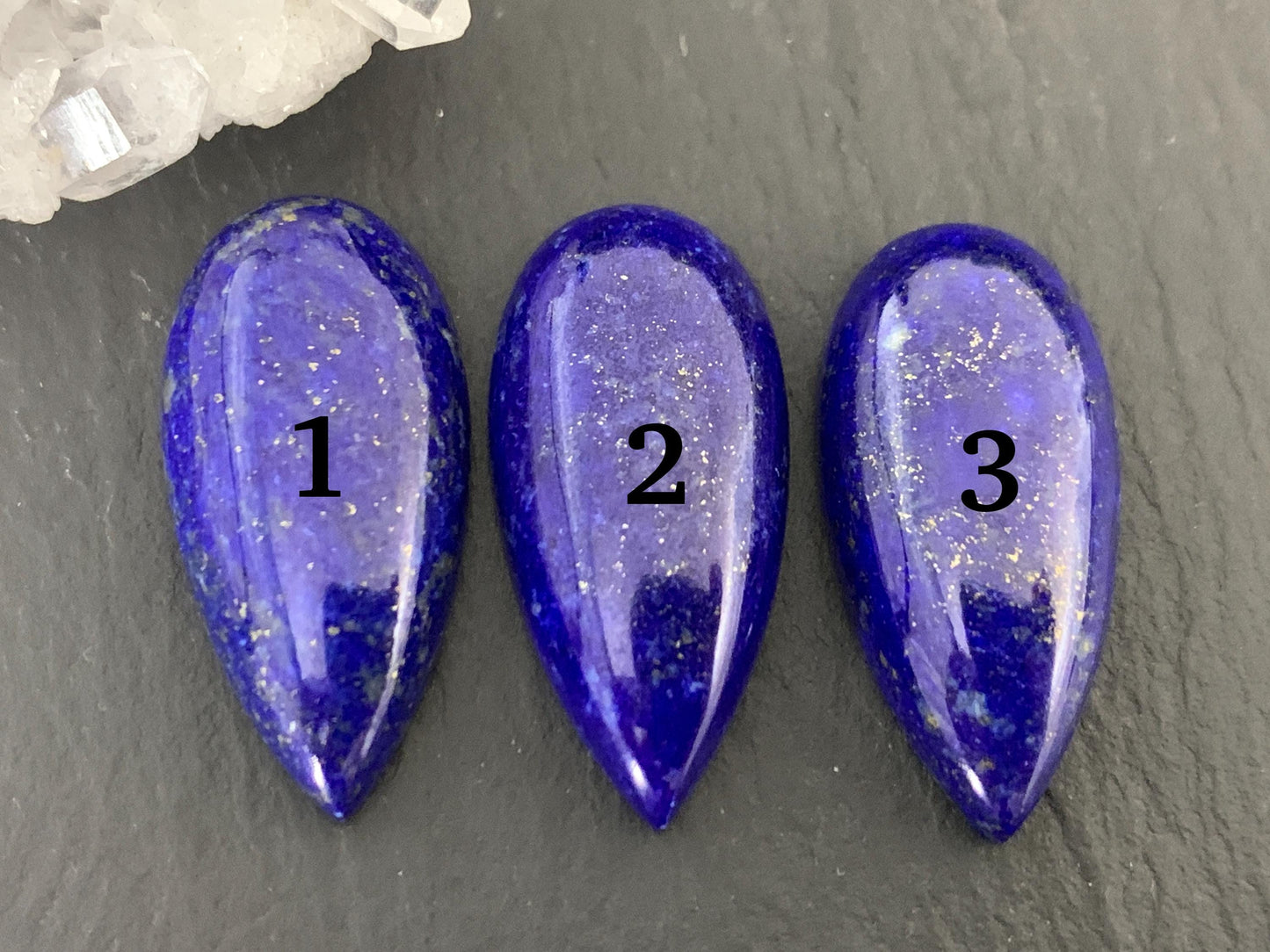 Lapis Lazuli pear 12x25mm cabochon - Calibrated cabochons