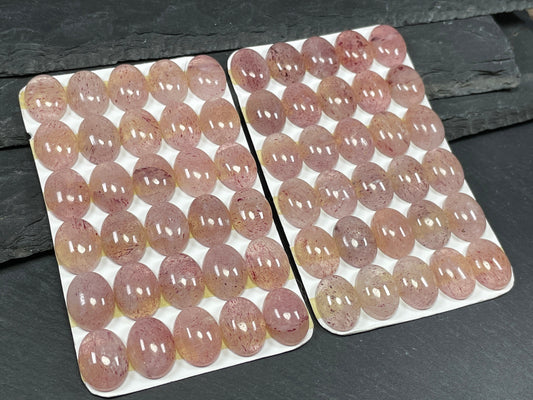 Red Sunstone oval 12x16mm cabochon - Calibrated cabochons