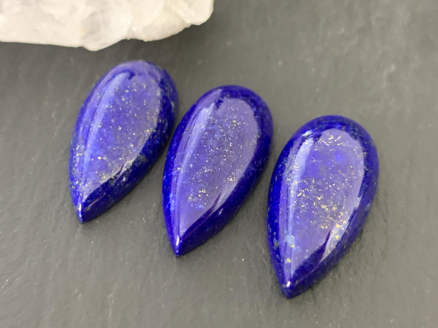 Lapis Lazuli pear 12x25mm cabochon - Calibrated cabochons