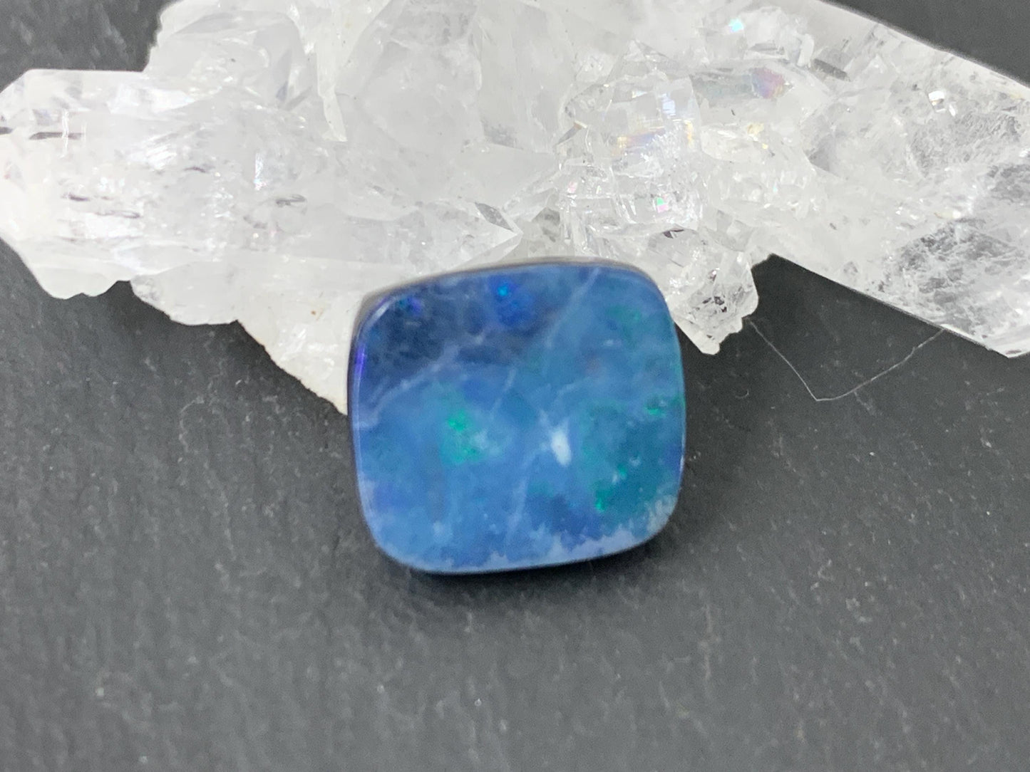Australian Opal doublet 10x12x4mm cabochon