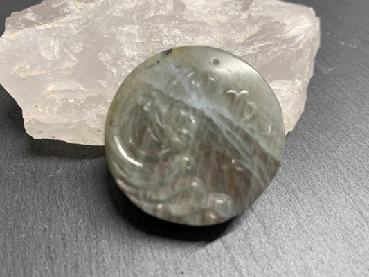 Virgo Purple Labradorite Zodiac Signs - Zodiac Constellations Carving