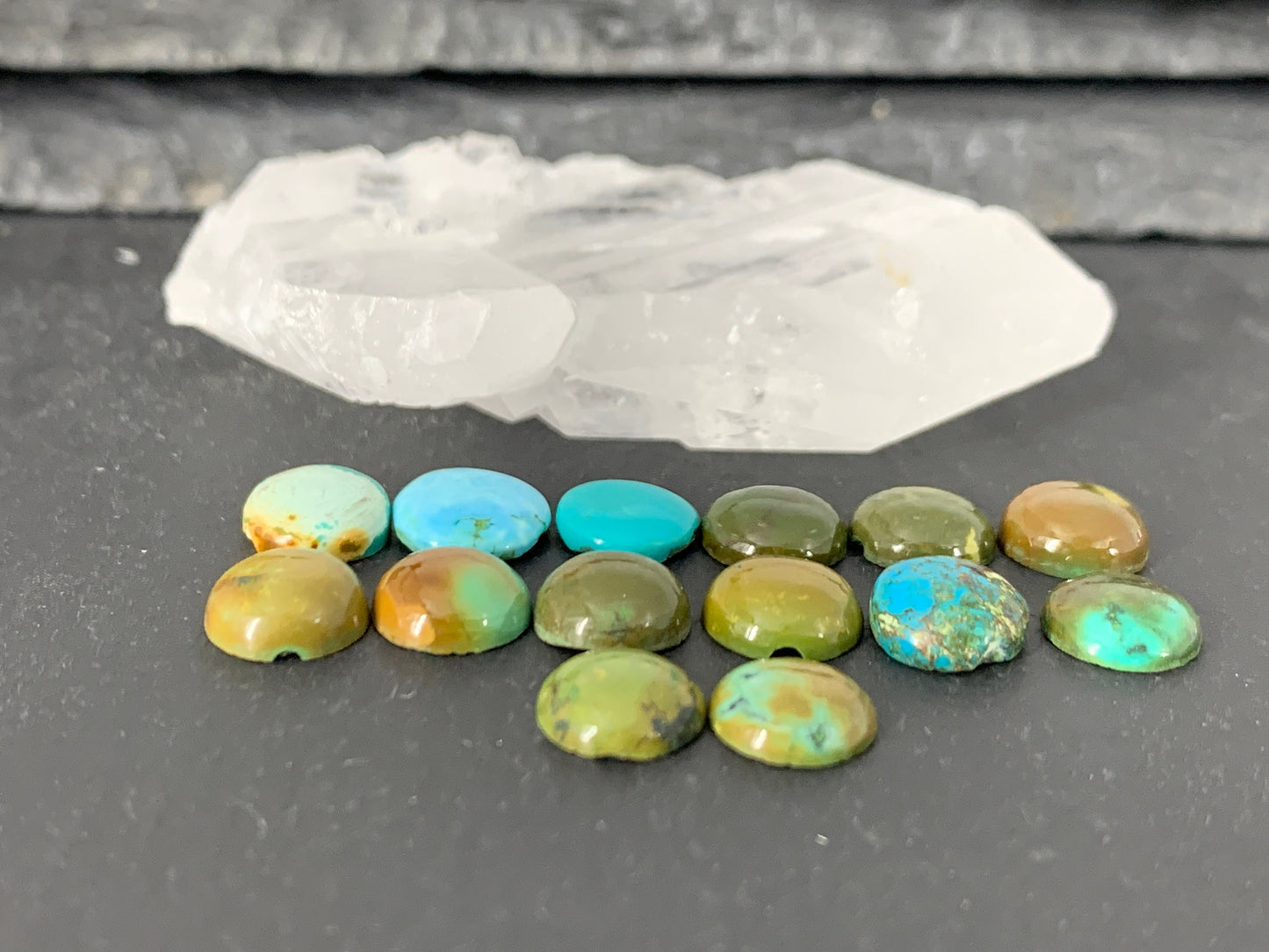 Tibetan Turquoise round 8mm cabochon