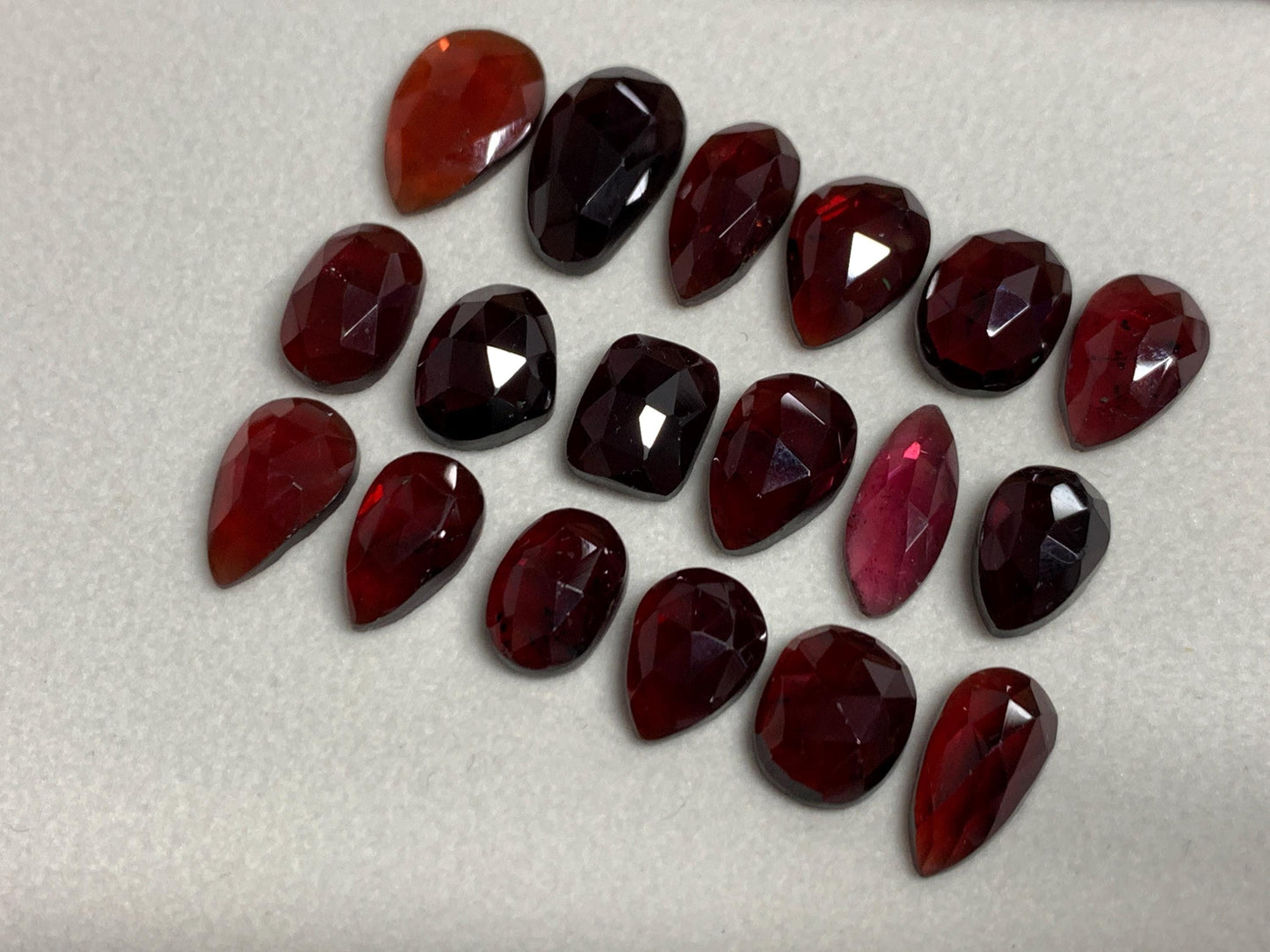 Faceted Garnet 11-16mm cabochon