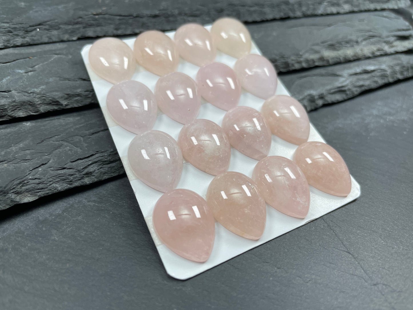 Morganite pear 15x20mm cabochon - Calibrated cabochons
